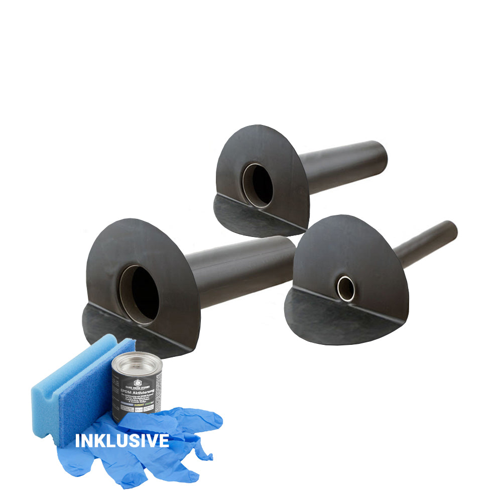 DACHPROTECT Seitenablauf mit Flansch SET (EPDM VLIES+)