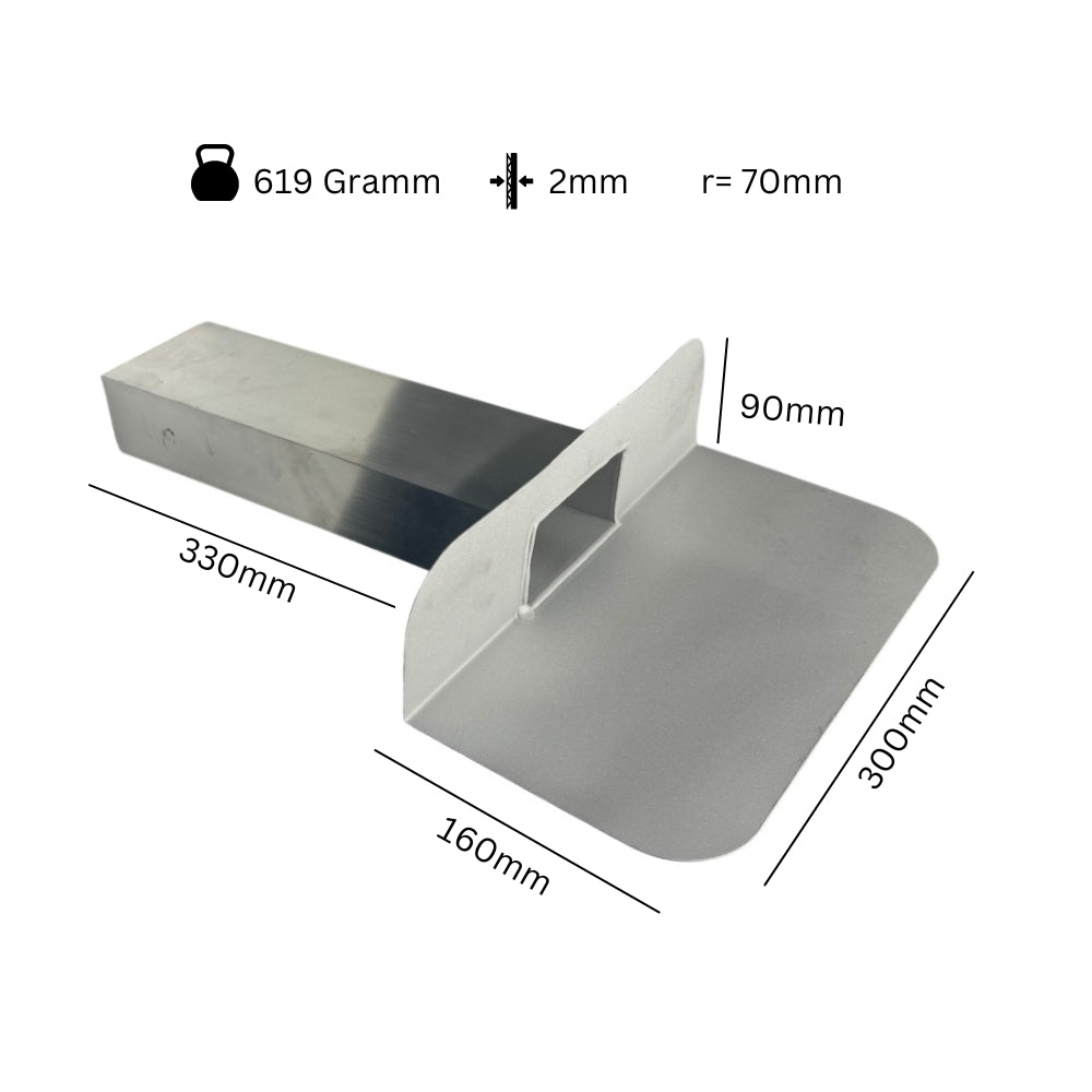 Premium universele ALU zijafvoer borstwering 60x100 330mm