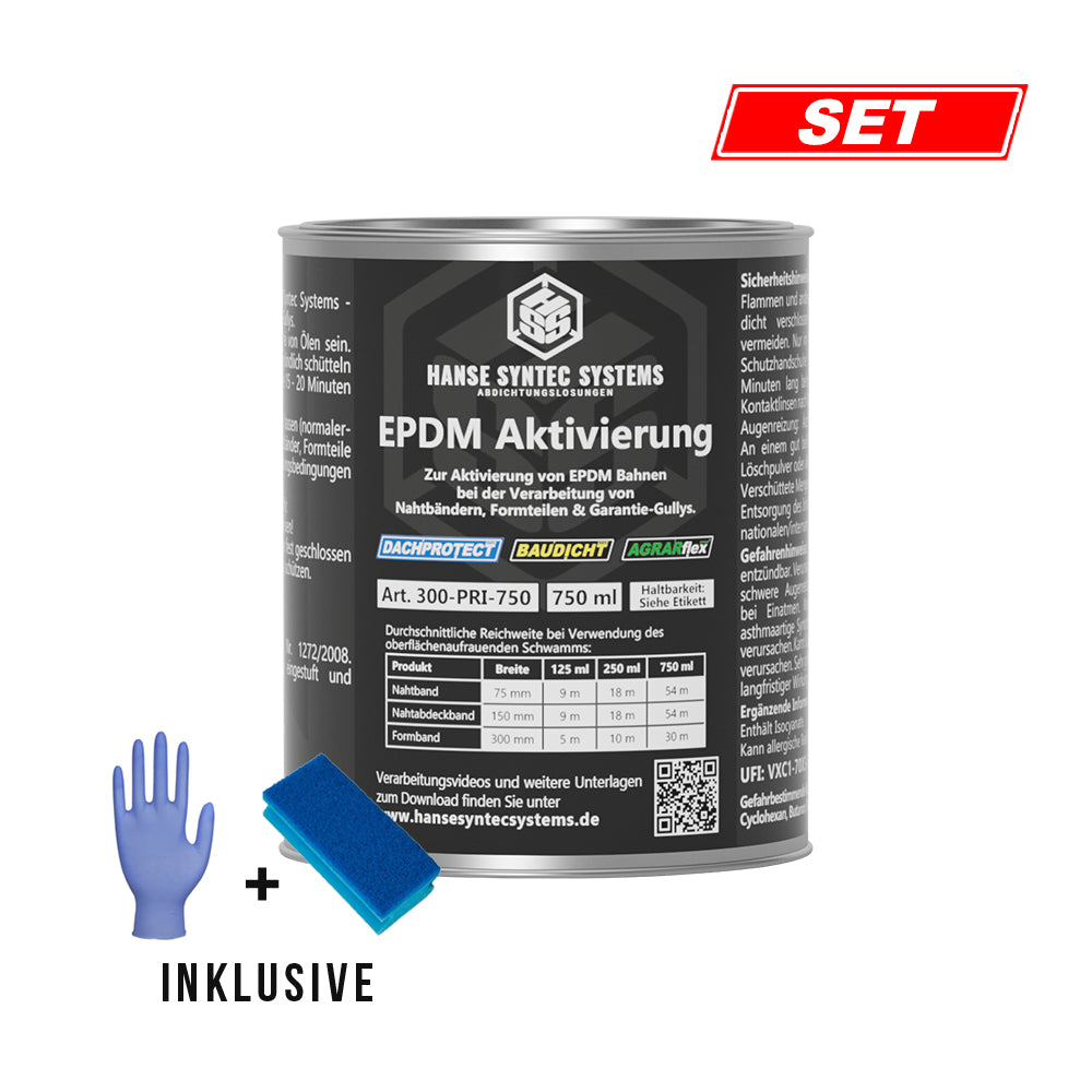 Aktivierung für EPDM Nahtprodukte
