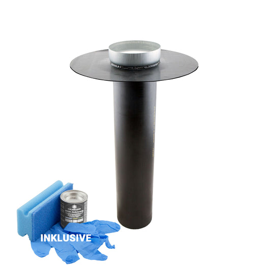 DACHPROTECT Notüberlauf DN110 mit Flansch SET (EPDM VLIES+)