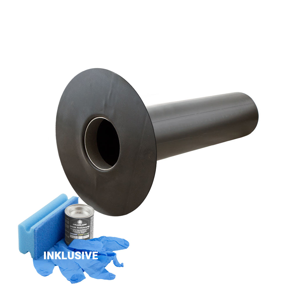 DACHPROTECT Seiten-Notablauf mit Flansch SET (EPDM VLIES+)