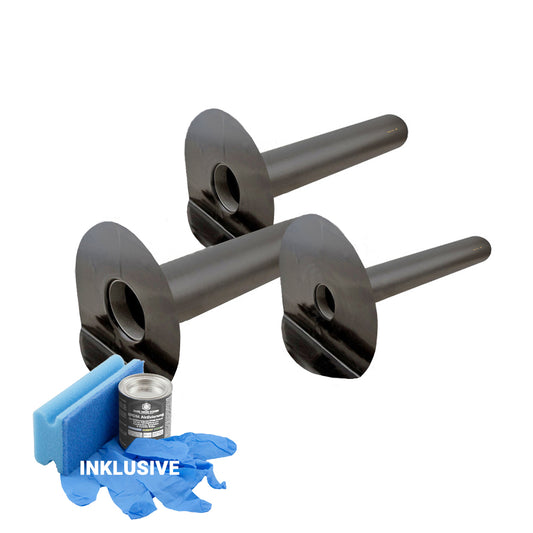 DACHPROTECT Seiten-Notablauf mit Flansch SET (EPDM VLIES+)