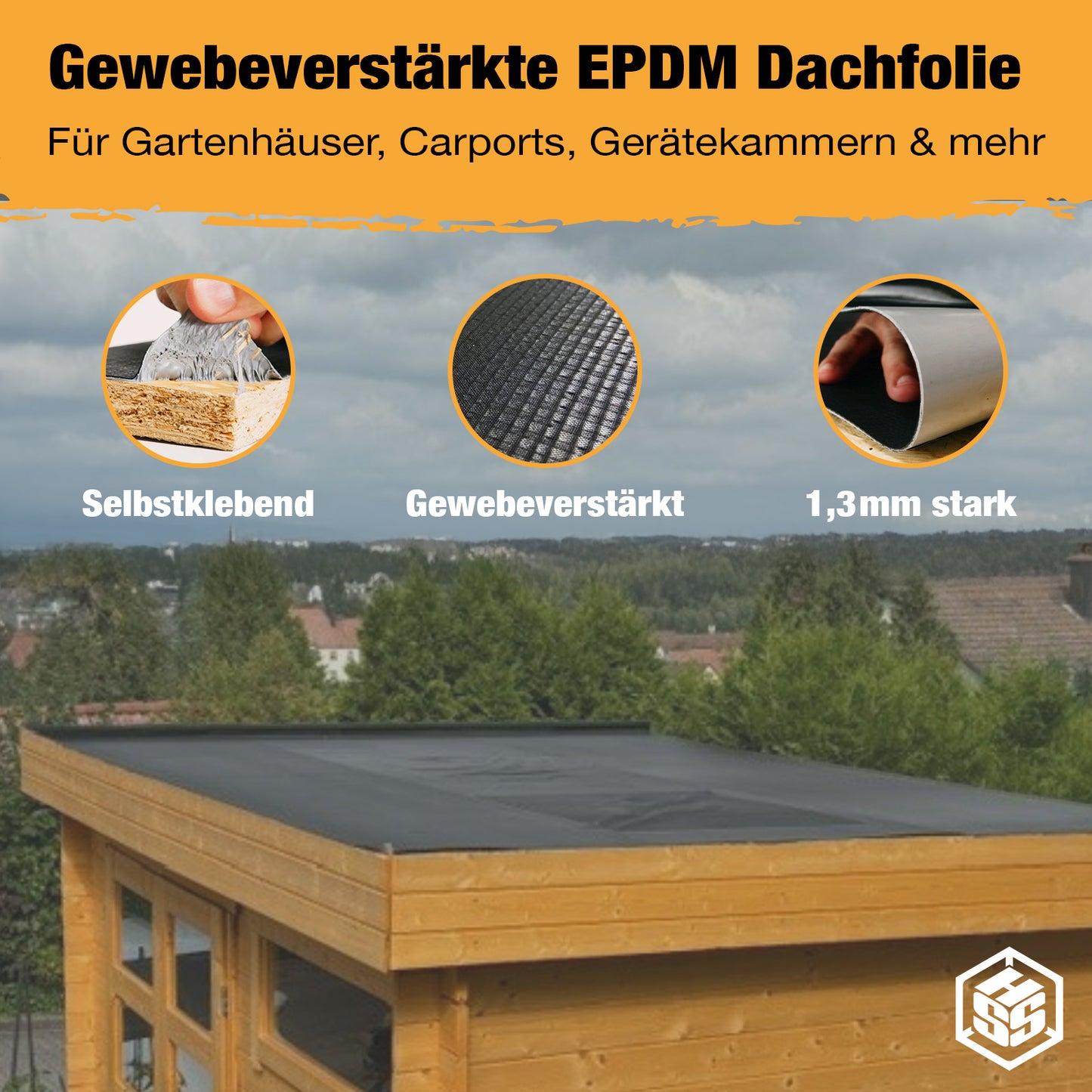 EPDM Dachfolie EasyStick B-WARE 10m² mehrteilig