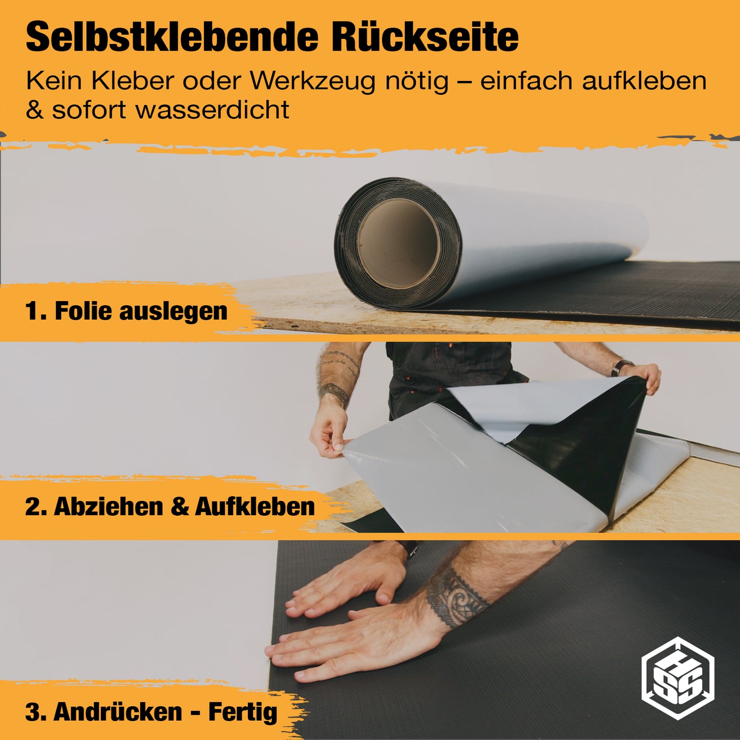 EPDM Dachfolie EasyStick B-WARE 10m² mehrteilig