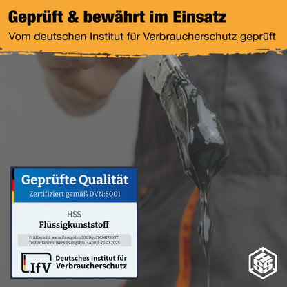 Flüssigkunststoff Set Inhalt Dose Vlies Pinsel