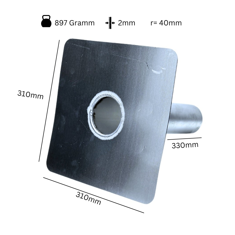 Premium universele ALU dakafvoer DN 75 330mm
