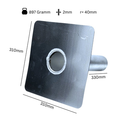 Premium universele ALU dakafvoer DN 75 330mm