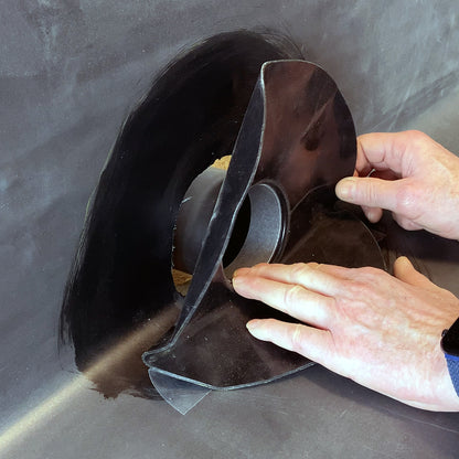 DACHPROTECT Seiten-Notablauf mit Flansch SET (EPDM VLIES+)