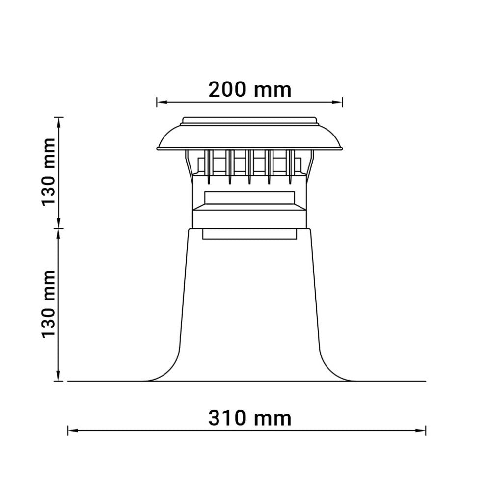 Premium platdakluik DN90-100, enkelwandig