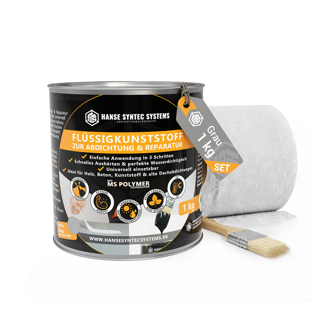 Flüssigkunststoff 1kg Set Grau Verpackung