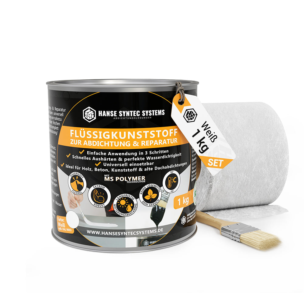 Flüssigkunststoff 1kg Set Weiß Verpackung