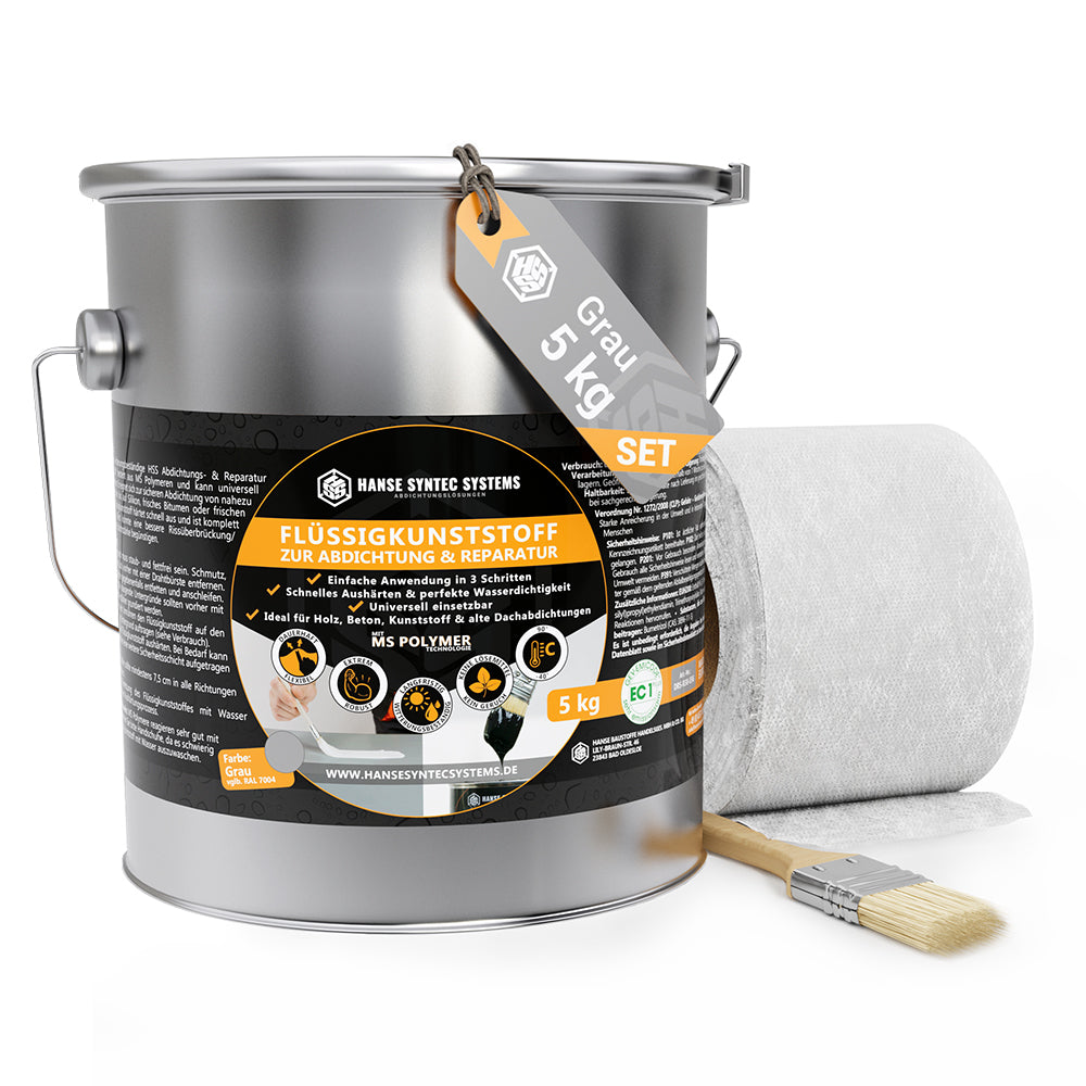Flüssigkunststoff 5kg Set Grau Verpackung