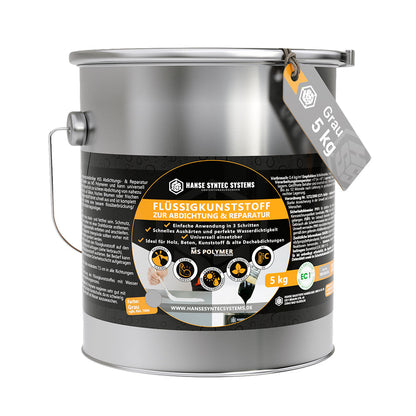 Flüssigkunststoff 5kg Dose Grau