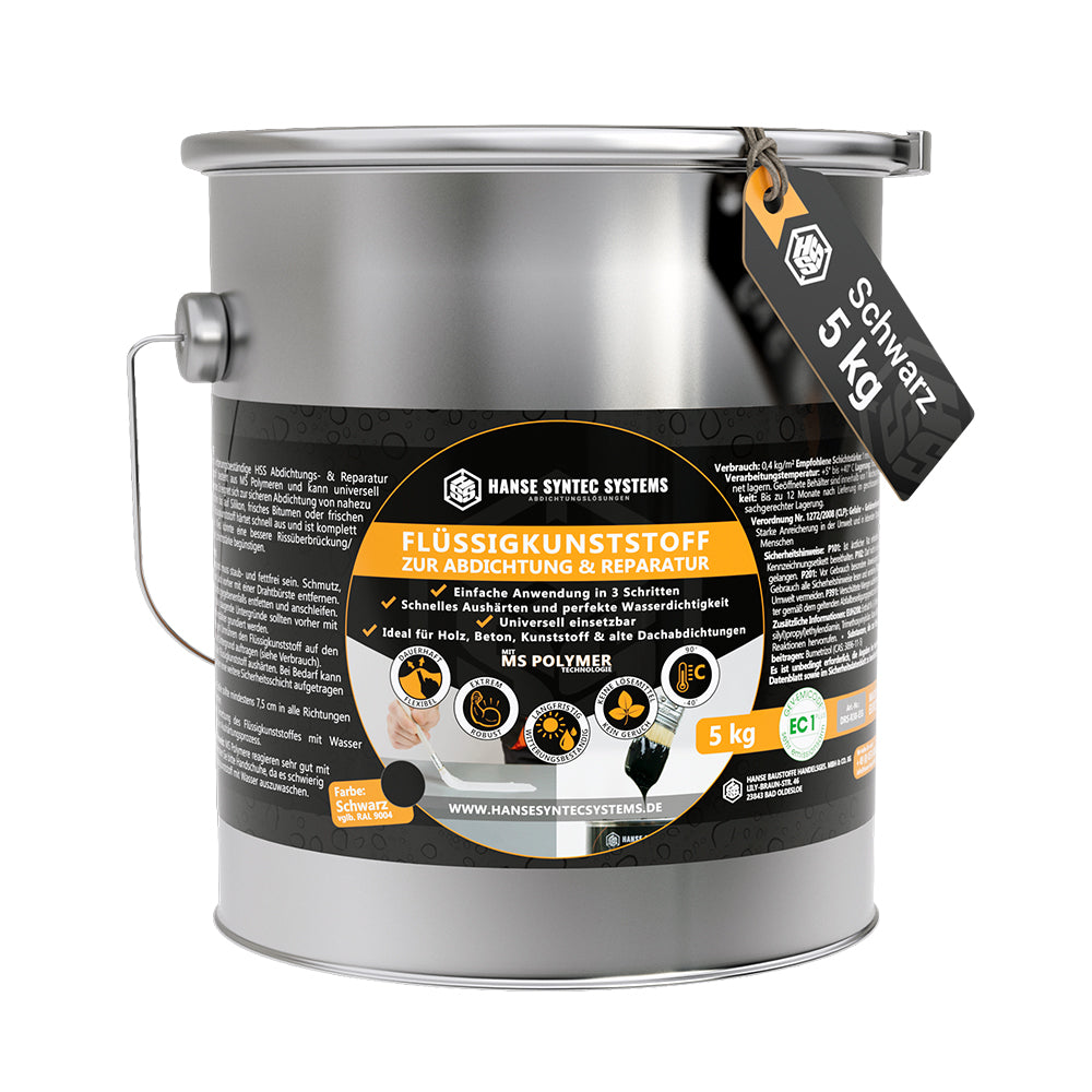 Flüssigkunststoff 5kg Dose Schwarz