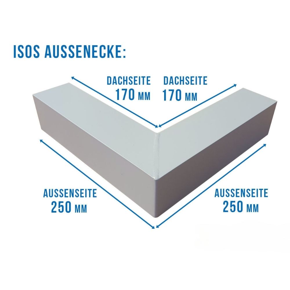 Außenecke ISOS 90° Silber RAL 9006